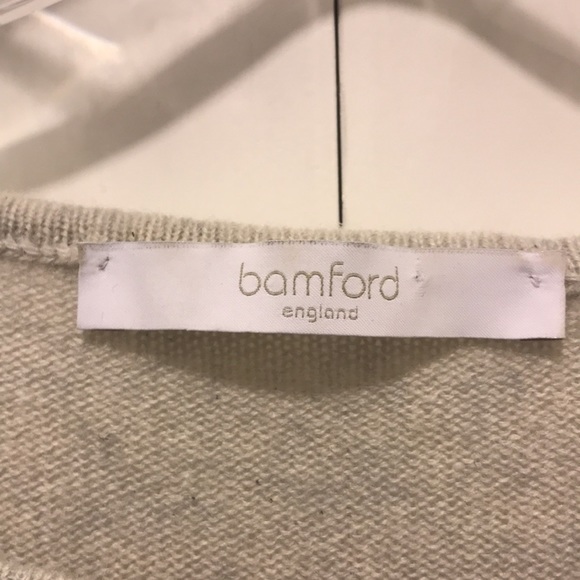Bamford England 100% Cashmere Sweater, Light Gray - Picture 3 of 6